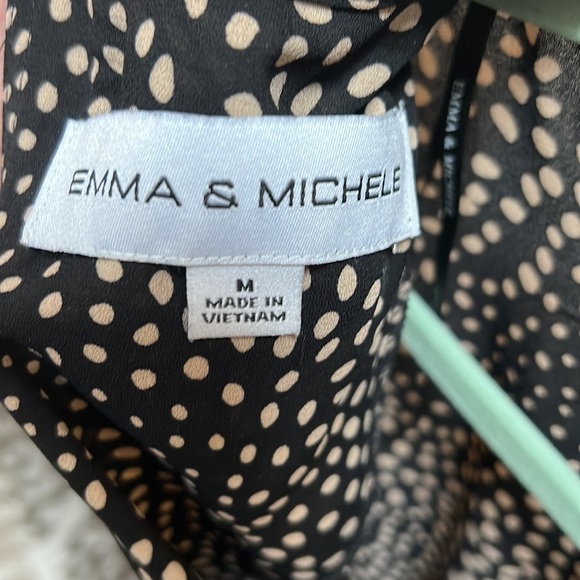 Emma & Michele High Neck Chiffon Long Sleeve Short Dress - Picture 5 of 5